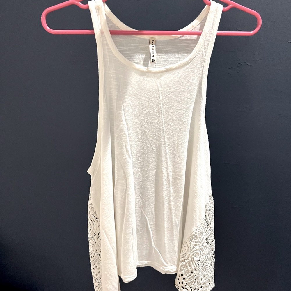 Emma & Sam Tank Top with Lace Insets
